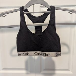 Calvin Klein Black Sports Bra with Modern Minimalist Design